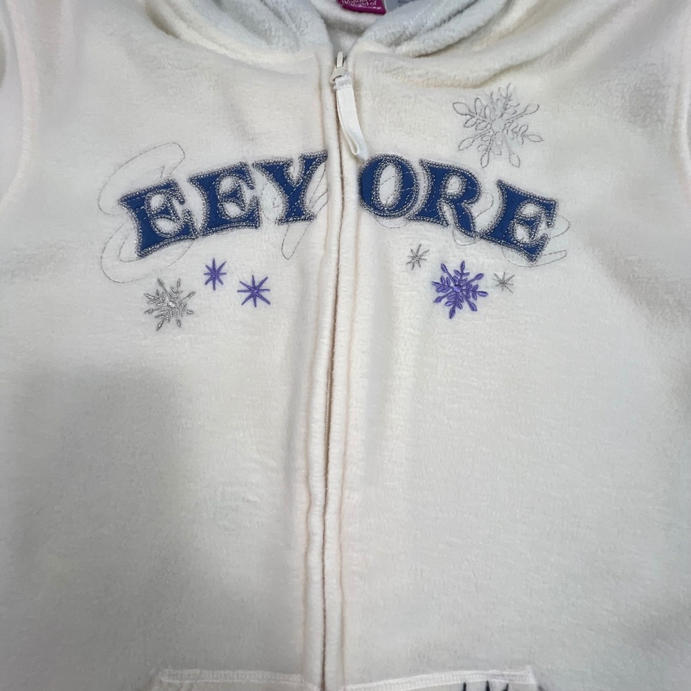 Disney Eeyore Fleece Hoodie The Wonderful World of White Blue woman's L (11/12)‎ - Picture 4 of 10